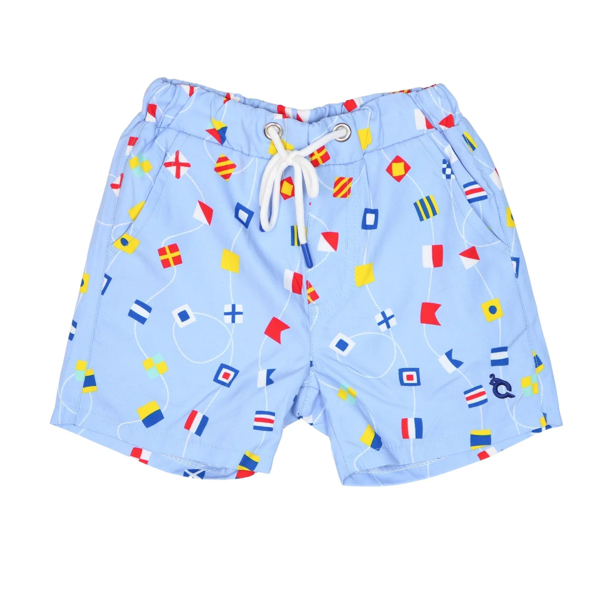 blueQuail Nautical Flags Swim Trunks for children | JoJo Mommy