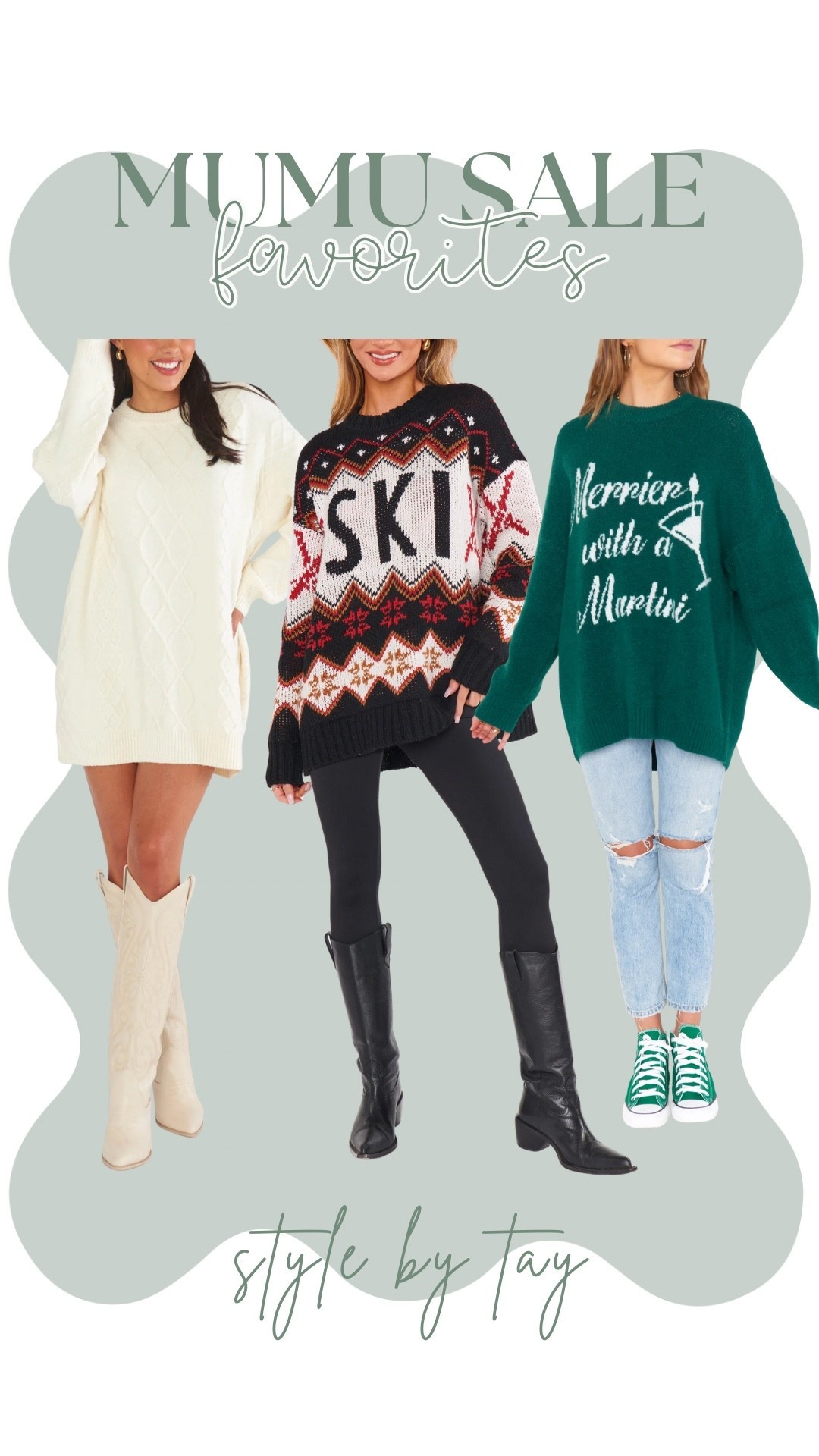 Show me your mumu holiday favorites 

Cozy sweater, winter dress, sweater dress, holiday sweater, holiday dress

#LTKSaleAlert #LTKHoliday #LTKSeasonal