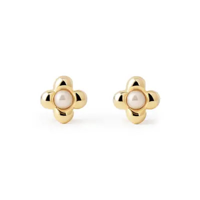 Ana Luisa Liora Flower Freshwater Pearl Stud Earrings in Gold/Pearl at Nordstrom | Nordstrom