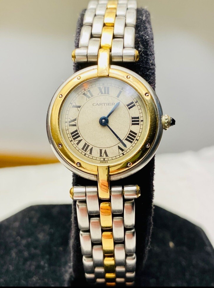 Authenticity GuaranteeCartier 24mm Panthère Cougar  Roman Dial  18k  & SS  Women's Watch - 10579... | eBay US