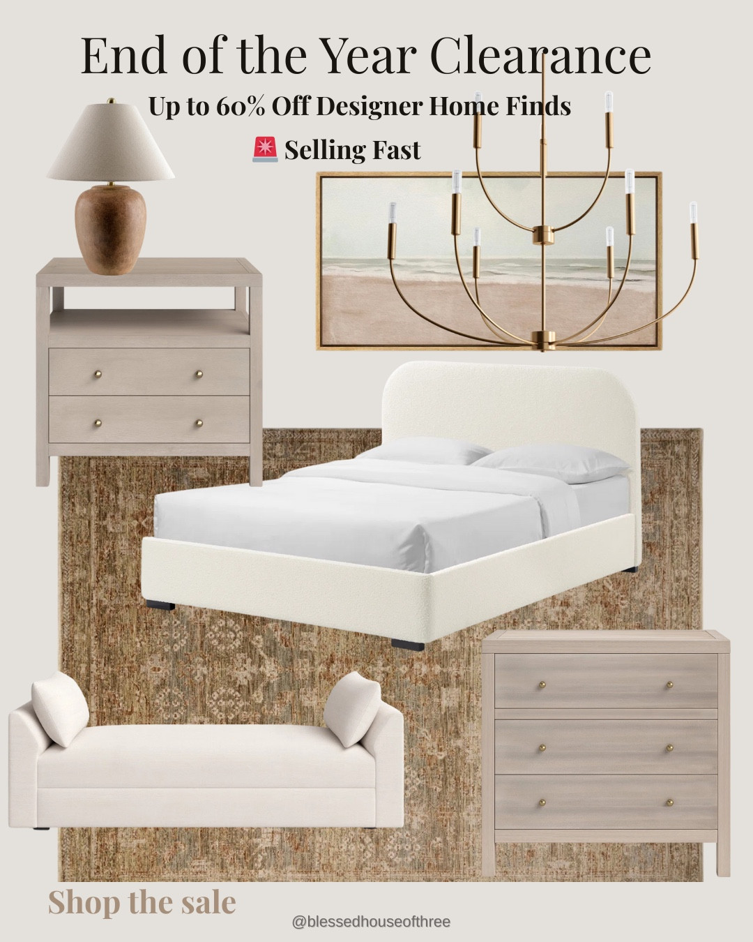 End of the year clearance is SO good 🤍 designer-looking furniture and home finds up to 60% off and selling fast. This bed looks incredibly high-end in person and the texture is beautiful — such a great time to upgrade your bedroom while everything is marked down. Shop all the best deals before they’re gone.

End of year clearance furniture, designer bedroom furniture on sale, upholstered bed frame neutral bedroom, modern bed with textured fabric, affordable luxury bedroom furniture, high end look furniture deals, bedroom refresh ideas, home decor clearance sale, neutral bedroom inspiration, designer style furniture for less, best furniture deals right now, furniture sale finds, timeless bedroom furniture, cozy modern bedroom ideas, upholstered bed sale, clearance home finds, furniture deals online.

#LTKSaleAlert #LTKHome