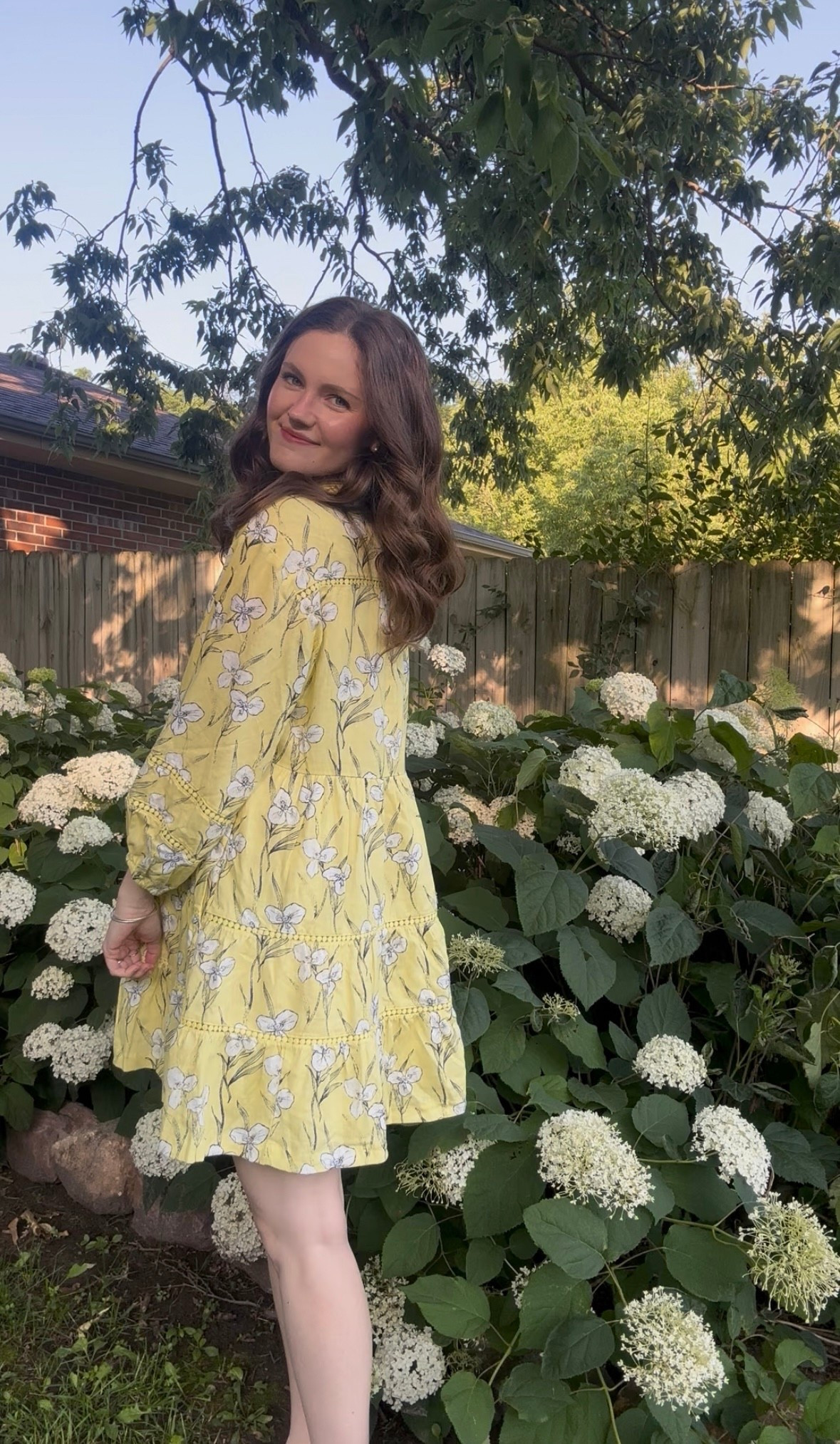 Yellow floral summer dress | Anthropologie Bettina dress | mini dress | shirt dress | butter yellow | dresses that work with a baby bump maternity 

#LTKSeasonal #LTKBump