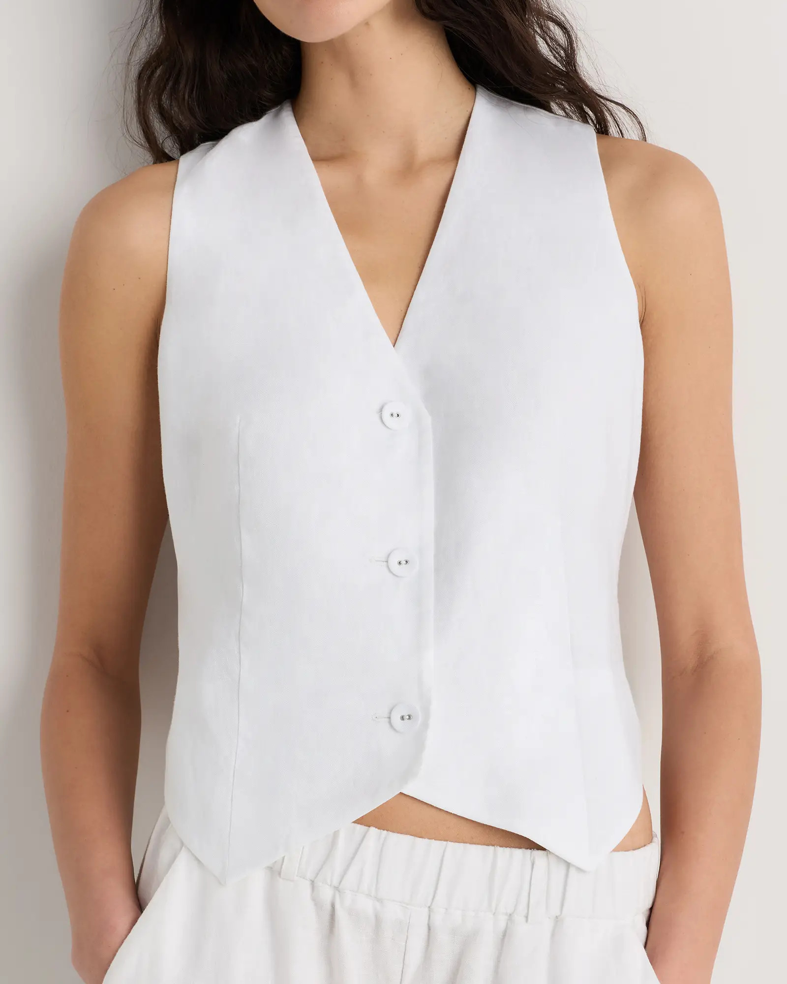 100% European Linen Vest | Quince