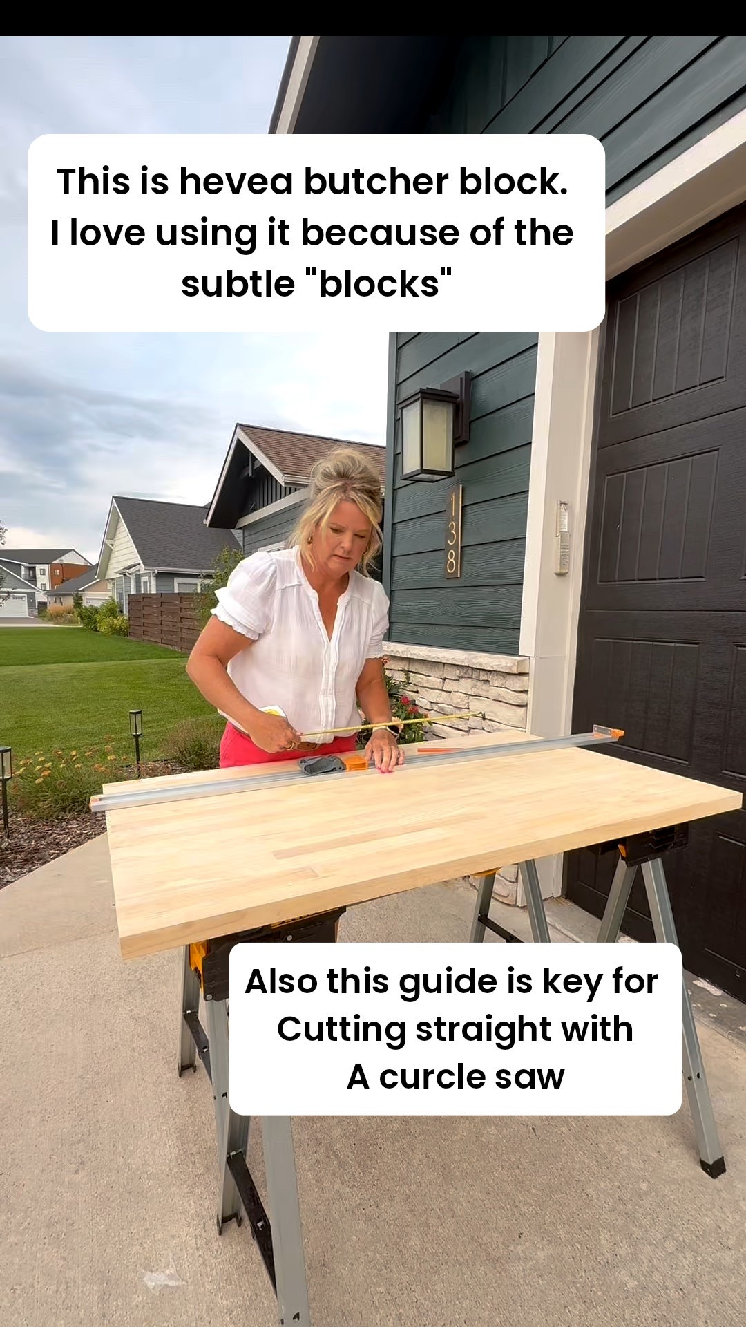 These are the products and tools. I like to use when DIYing wood tops. They make it quick and easy to cut and install.