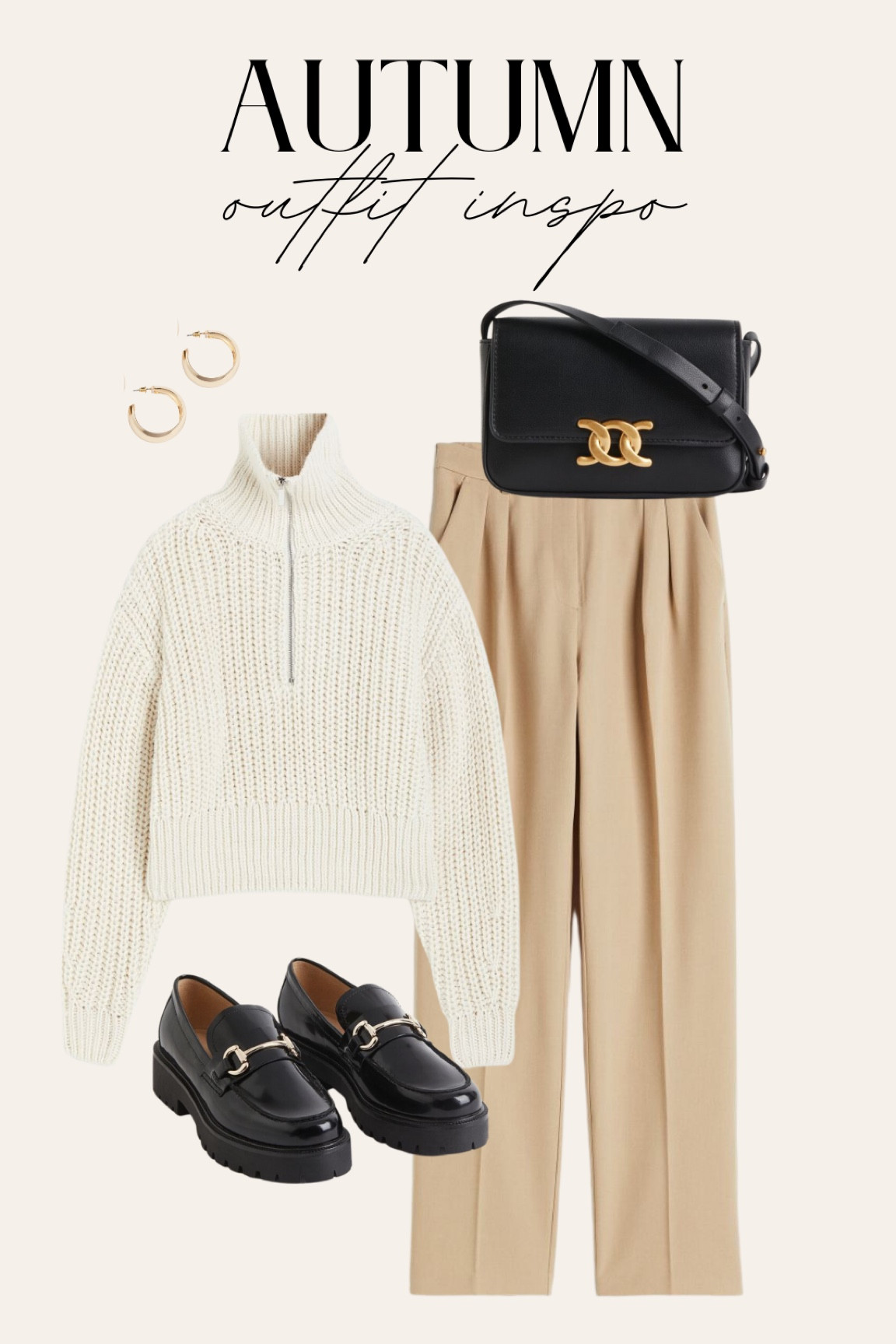 Autumn Outfit Inspo 🍂
fall fashion, fall outfits, dress pants, knit sweater, loafers, crossbody bag, gold earrings 

#LTKstyletip #LTKSeasonal #LTKworkwear