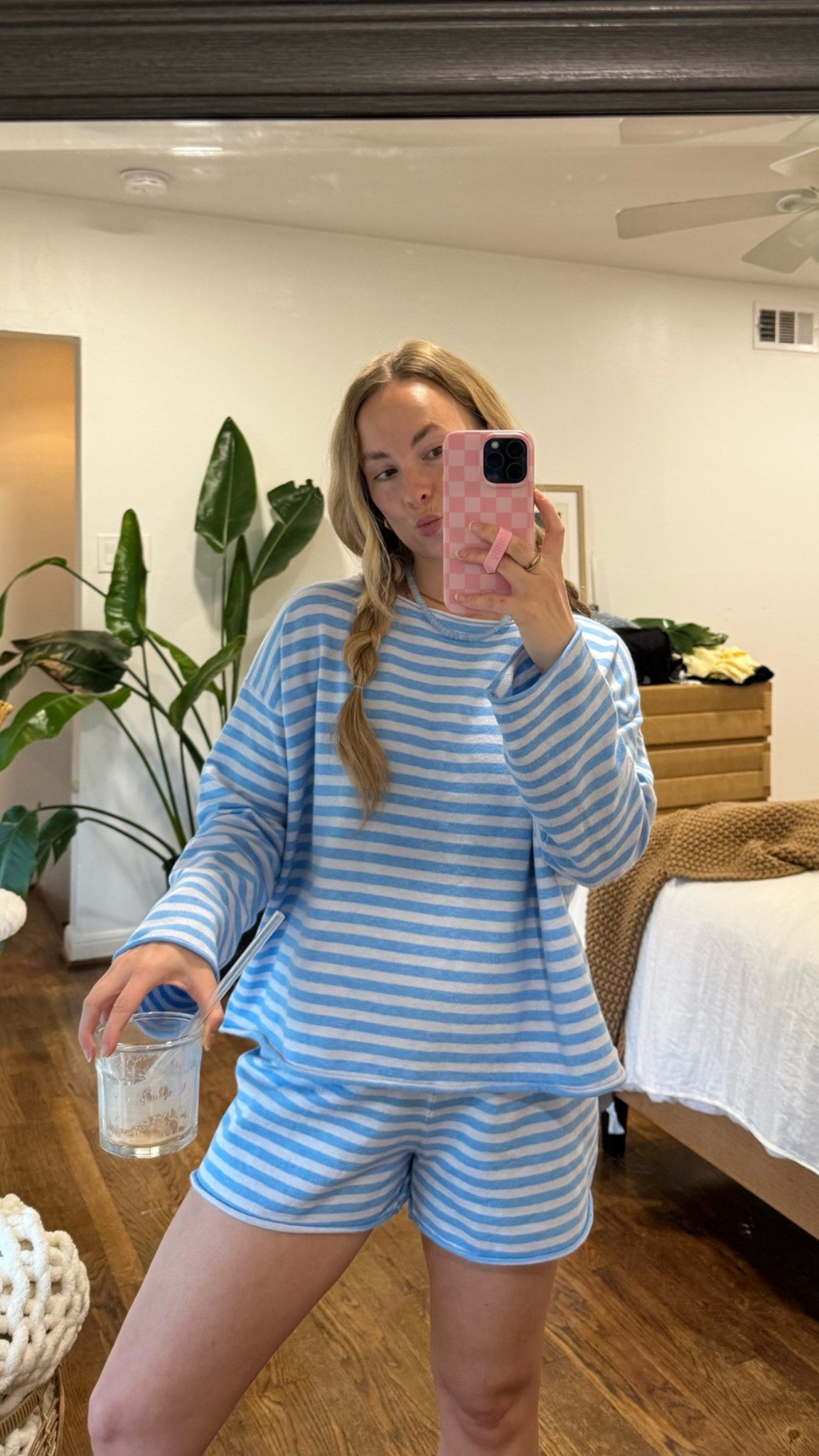 Cute, cozy work from home outfit | XS in top, M shorts (could stick to your true size as everything fits oversized!)

#LTKootd