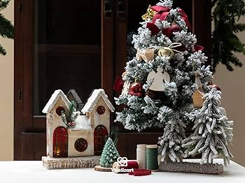 Vitalizart Christmas Velvet Ribbon Set 3/8"" x 15Yd Wooden Spool Fabric Trim Eco-Friendly 3 Rolls... | Amazon (US)