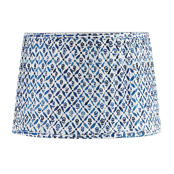 Macey Trellis Lamp Shade Empire Pleated Cotton 14 inch Lighting Accessory | Ballard Designs, Inc.