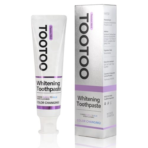 TooToo Whitening Toothpaste for Sensitive Teeth - Ultra Stain Remover, Passion Mint Favor, 4.2 oz | Amazon (US)