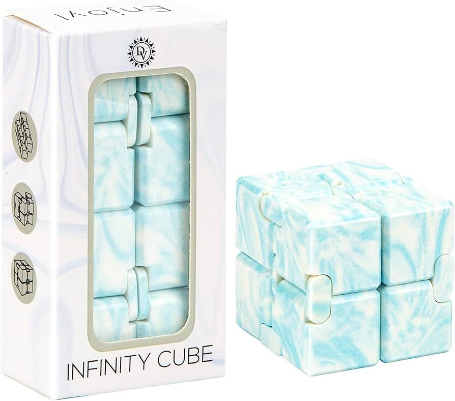Daily Vibrations | Blue Infinity Cube Fidget Toy | Durable Stress Relieving Fidget Toy | Stress a... | Amazon (US)