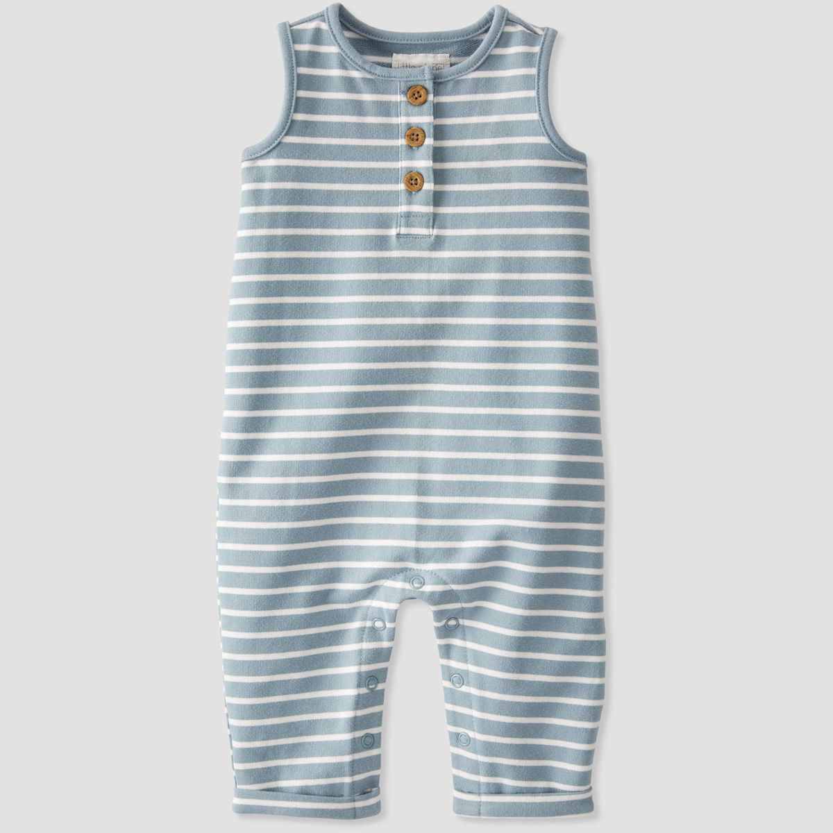 little Planet By Carter's Baby Striped Jumpsuit - Blue Newborn | Target