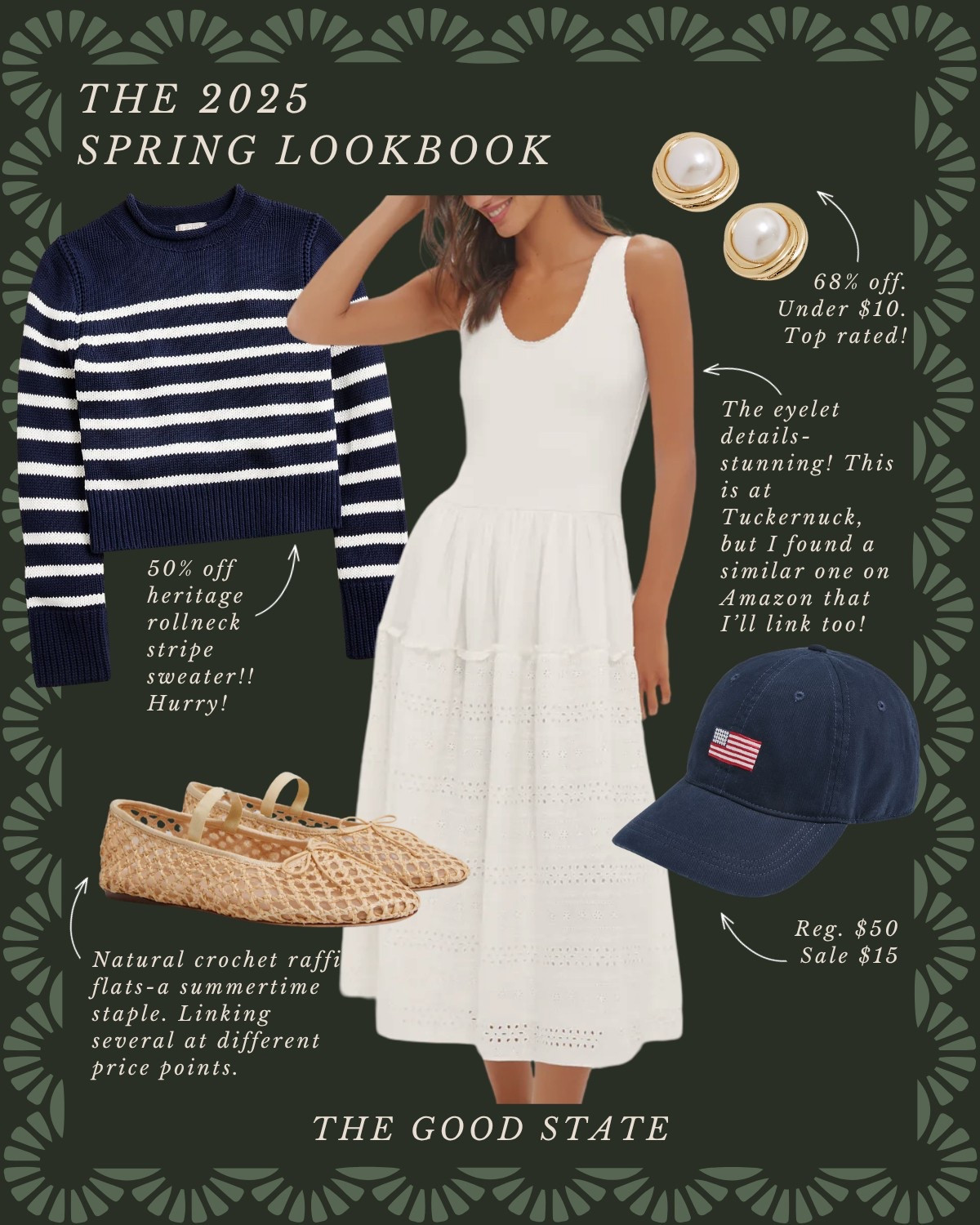 A New England Summer🦞 Save up to 54% today! This collection is for all the girlies living their best life as the summertime sunshine warms their face and the sea breeze blows through their hair. This is for the ones dreaming of evening strolls on Nantucket’s cobblestone roads and endless hydrangeas all around. For the ladies who love all things gingham, a lightweight sweater and all the classic stripes. For the ones who enjoy sailing in Newport, a picnic on the Cape Cod seashore and happy hour in Martha’s Vineyard. This collection is for you🦞 ⚓️ 🧺 Ootd, outfit idea, style tip, classic style, timeless style striped sweater, quince, J.Crew, J.Crew, factory, target, target fashion, target style, Walmart, Anthropologie, Anthro, Madewell, white dress, spring dress, summer dress, spring fashion, summer fashion, vacation, outfit, Memorial Day sale, Memorial Day, outfit, Fourth of July, outfit, red, white, and blue outfit, gingham dress, quilt dress, organic skin, care, pearl, jewelry, Abercrombie, and Fitch, Tuckernuck, Madewell, H&M, Amazon, Amazon style, farmers market outfit, sissy light hat, dolce vita, women’s shoes, raffia bags, wedding guest dress, graduation dress, wedding guest, Lauren England, the good state



#LTKStyleTip #LTKSaleAlert #LTKFindsUnder50