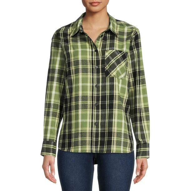 Time and Tru Women's Flannel Shirt - Walmart.com | Walmart (US)