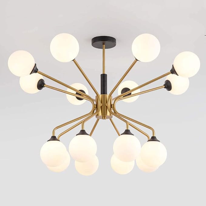 Voice of life Indoor Chandelier, Black Gold Sputnik Chandelier,8 Lights Modern Pendant Light Mid ... | Amazon (US)
