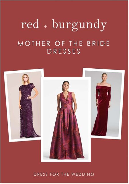The best red and burgundy dresses for the mother of the bride. Fashion over 40, fashion over 50, velvet dresses, formal gowns, Red dresses for fall and winter weddings and holiday events! #Dresses #newdress #prettydresses #dresses Follow Dress for the Wedding on the LIKEtoKNOW.it shopping app to get the product details for this look and more cute dresses, wedding guest dresses, wedding dresses, and bridal accessories, plus wedding decor and gift ideas! 

#LTKwedding #LTKover40 #LTKSeasonal