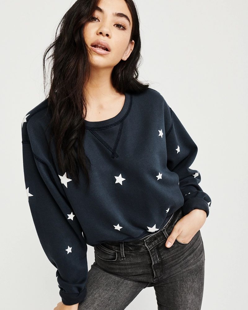 Cropped Crewneck Sweater | Abercrombie & Fitch US & UK