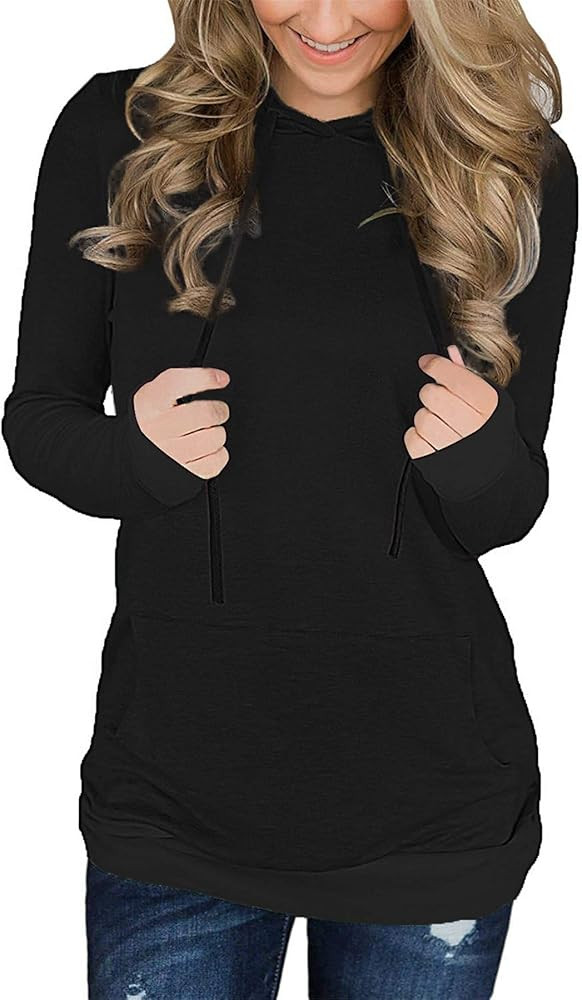 onlypuff Women's Pullover Hoodies Teen Girls Trendy Fall Fashion Tops Hooded Sweatshirts | Amazon (US)