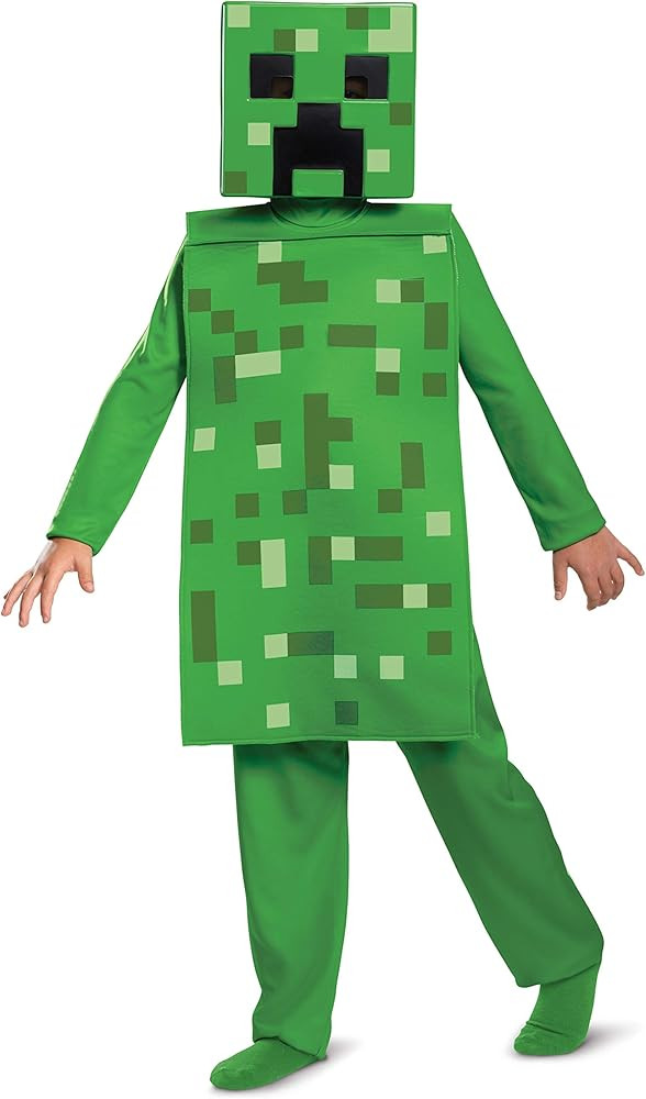Minecraft Creeper Jumpsuit Classic Child Costume | Amazon (US)