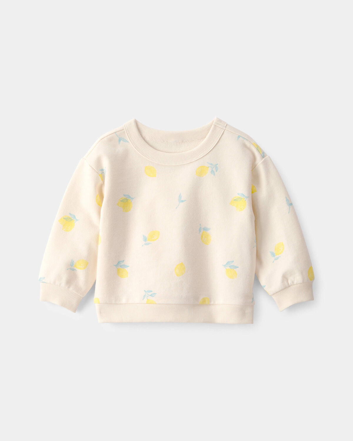Baby Girl Lemon French Terry Pullover Sweatshirt - Ivory
 | Carter's | Carter's Inc