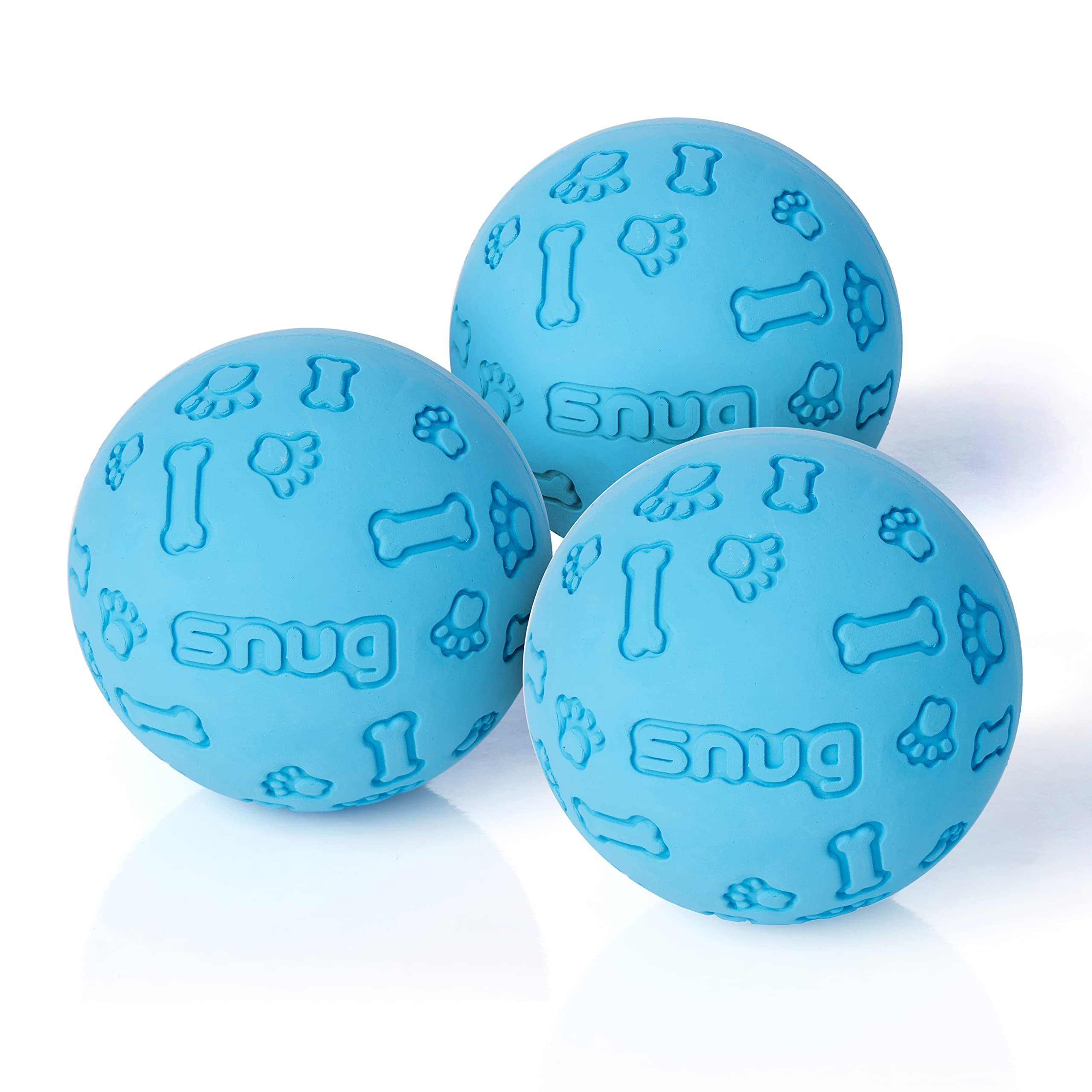 Snug Rubber Dog Balls for Small and Medium Dogs - Tennis Ball Size - Virtually Indestructible (3 Pac | Amazon (US)