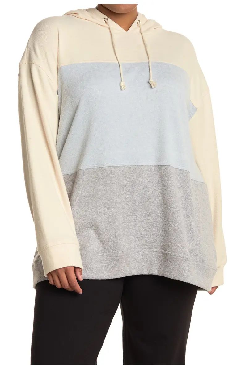 Colorblock Stripe Fleece Pullover Hoodie | Nordstromrack | Nordstrom Rack