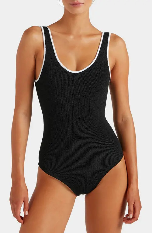 Hunza G Faye One-Piece Swimsuit in Black at Nordstrom | Nordstrom