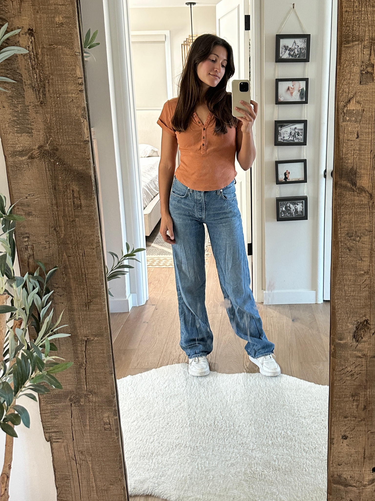 These jeans feel like sweatpants which is the only thing that matters. Size down. 

#LTKstyletip #LTKhome