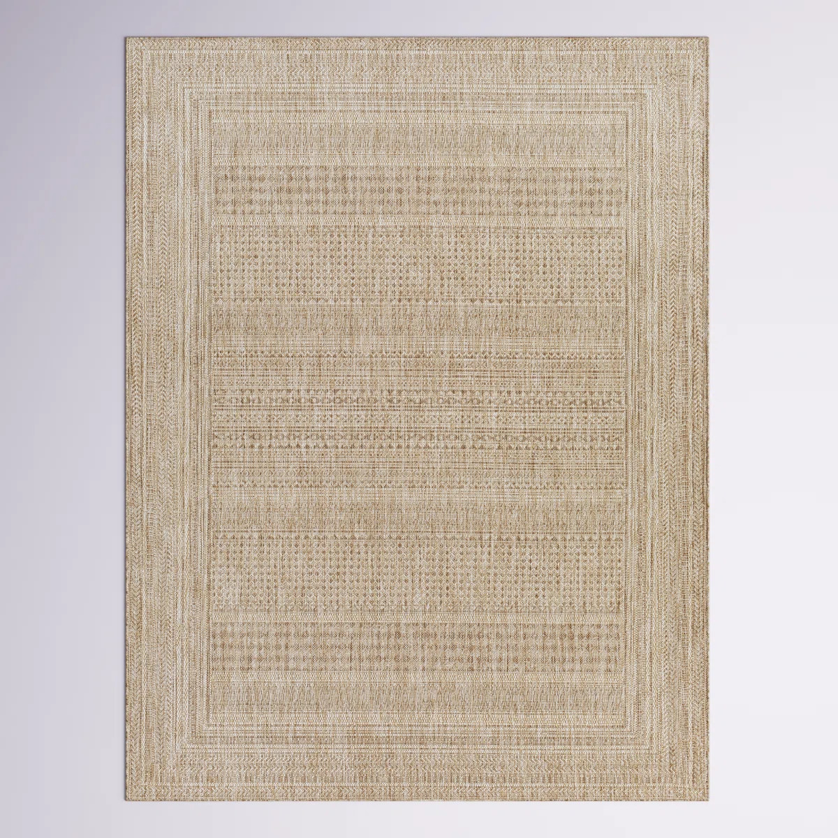 Camar Oriental Indoor/Outdoor Area Rug in Khaki | Wayfair North America