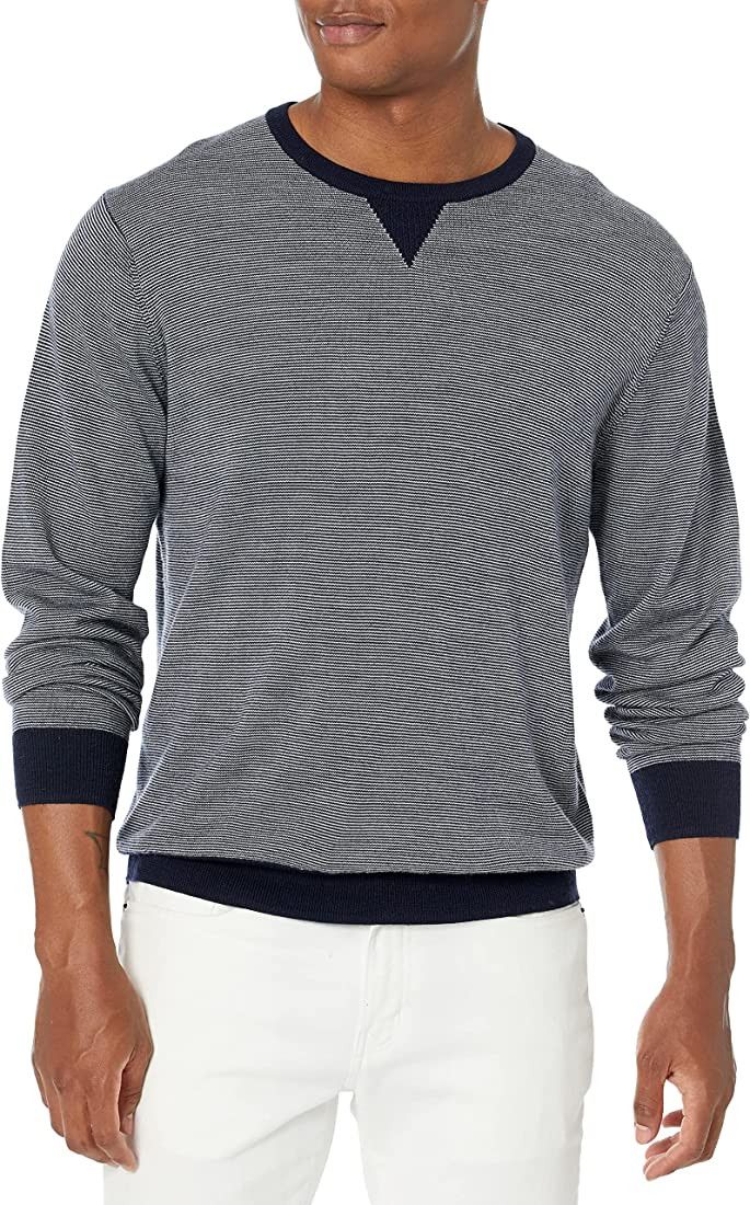 Goodthreads Men's Crewneck Lightweight Merino Wool Sweater | Amazon (US)