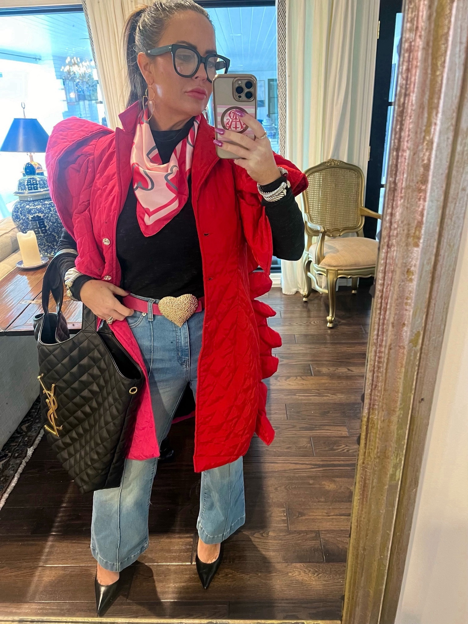 Valentine’s inspired outfit - give me all the red and hearts ❤️ 

#LTKstyletip #LTKover40 #LTKSeasonal