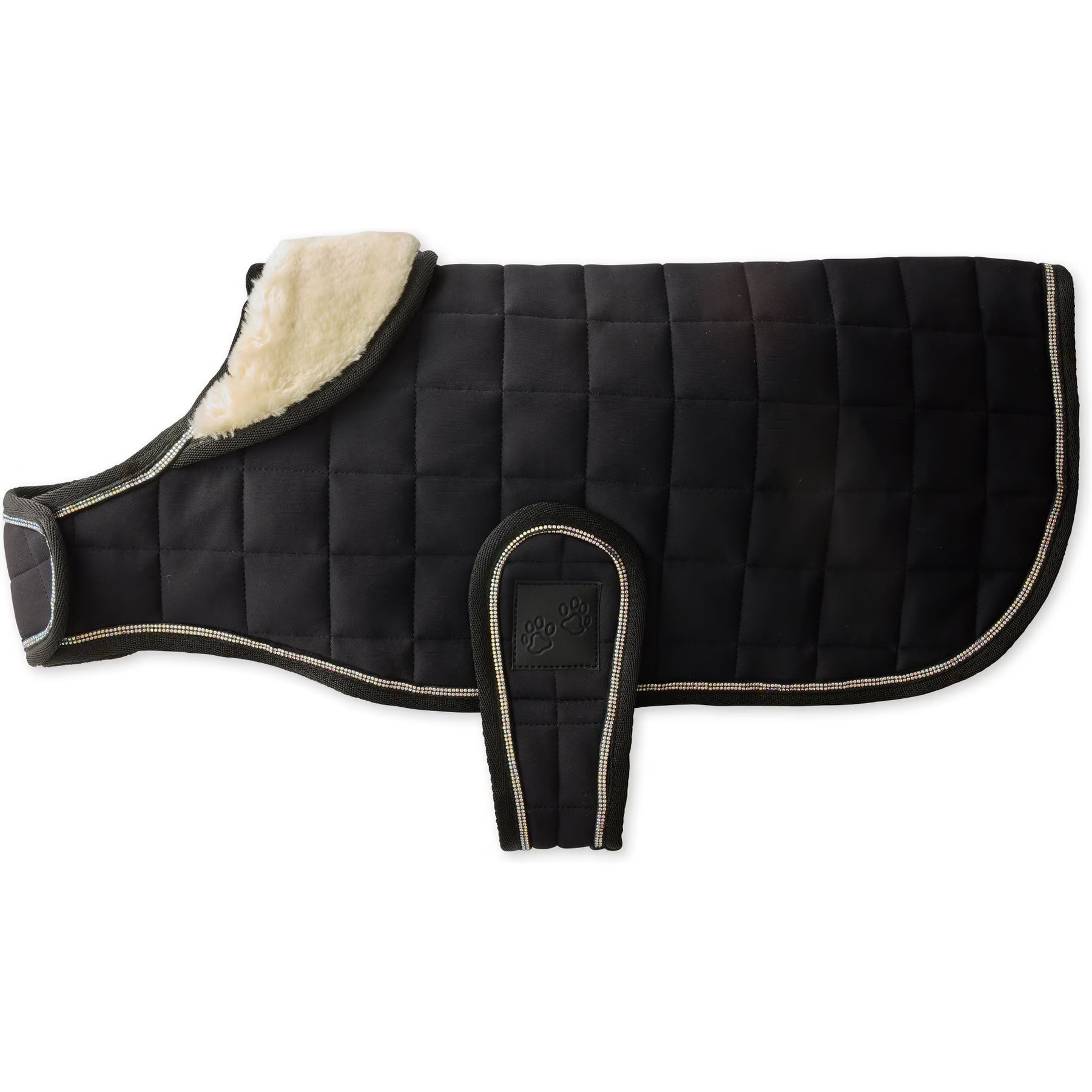 Pet Passion Roxy The Crystal Bling Dog Coat, Black, Large | Chewy