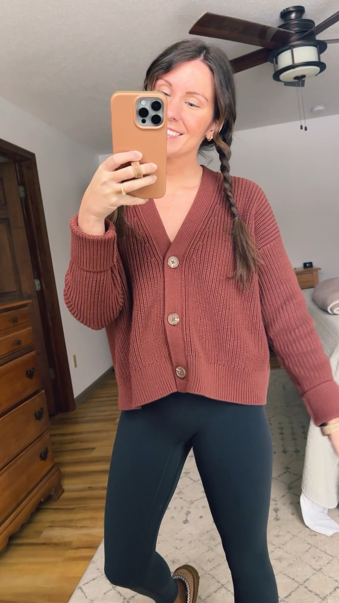 Wearing xs in this cotton cardigan (redwood brown), xs in my leggings, 6 in my ugg tasmans (also linked similar affordable ones). 



#LTKFindsUnder100 #LTKgrwm #LTKPetite