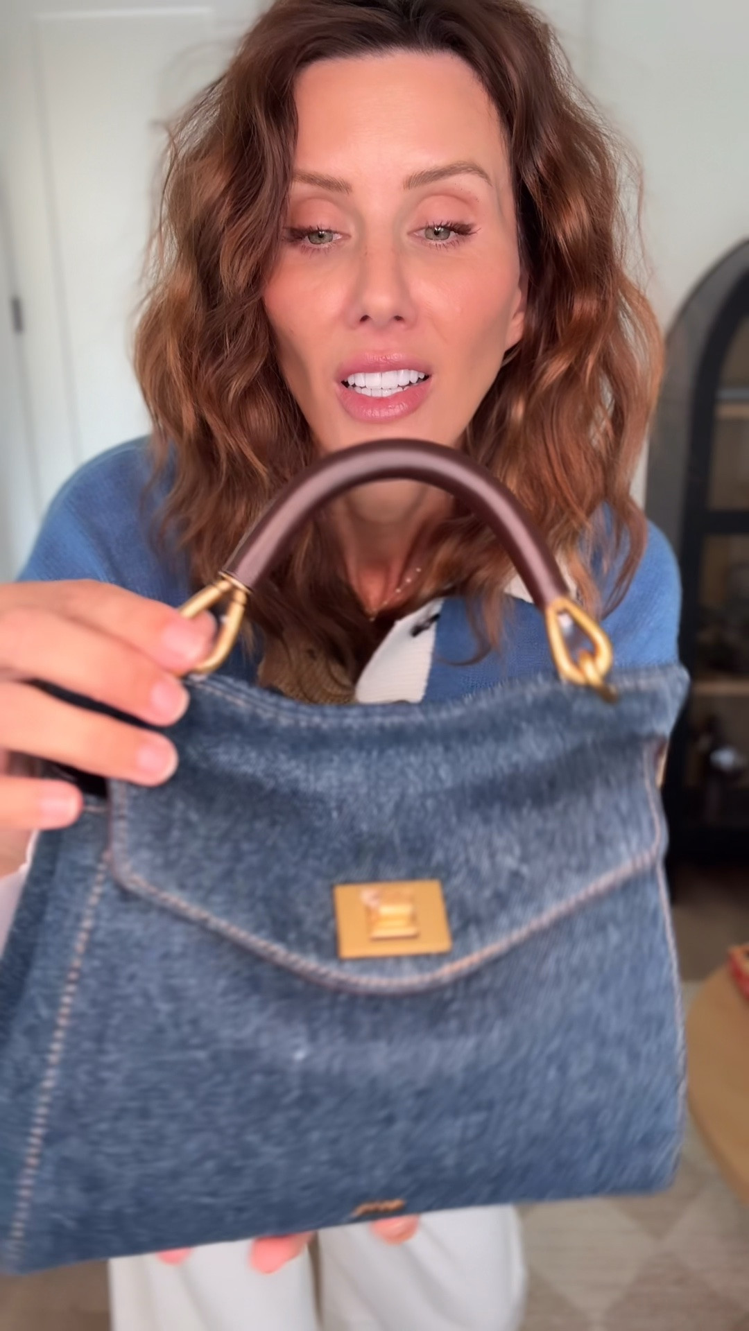 denim + chocolate brown purse // obsessed

#LTKootd #LTKgrwm #LTKOver40