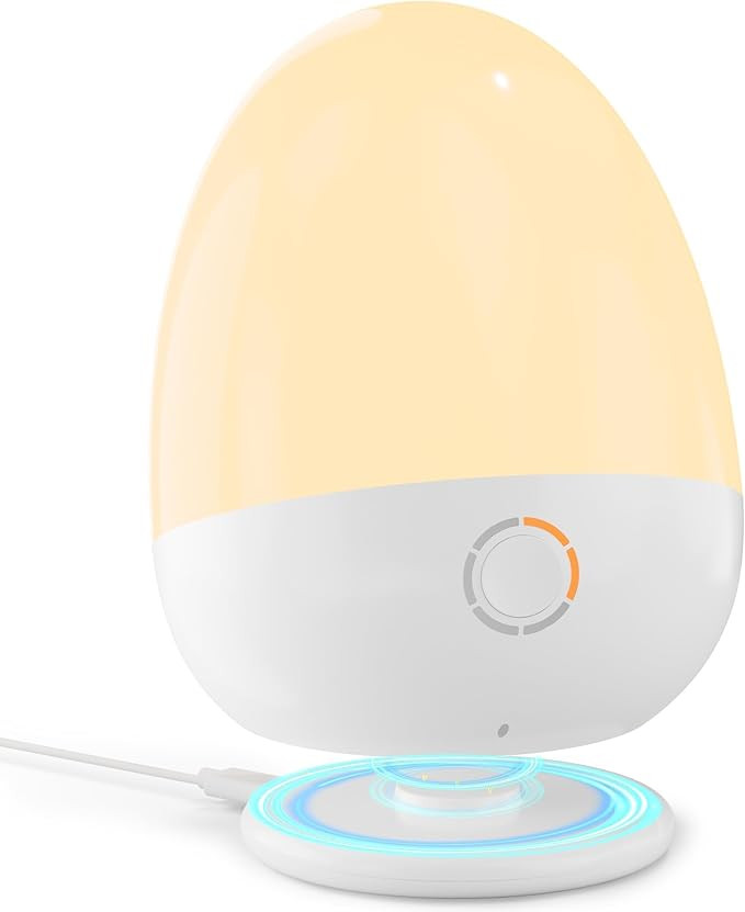 Touch Egg Night Light for Baby Nursery, Rechargeable Portable Kids Nightlight Lamp with 1-6H Feed... | Amazon (US)