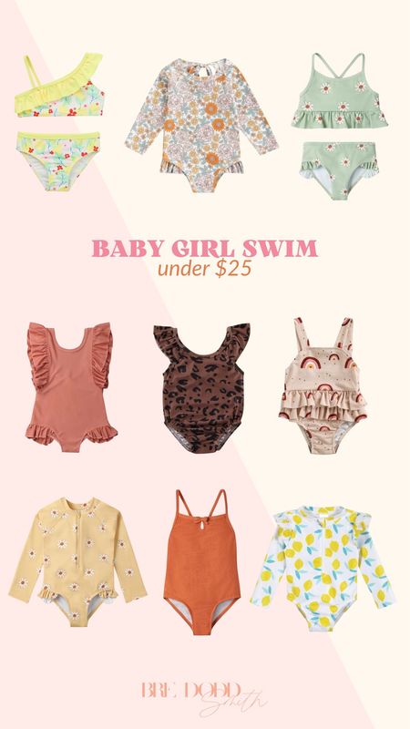 Walmart baby girl swim, toddler girl swimsuits! 

#LTKswim #LTKkids #LTKbaby