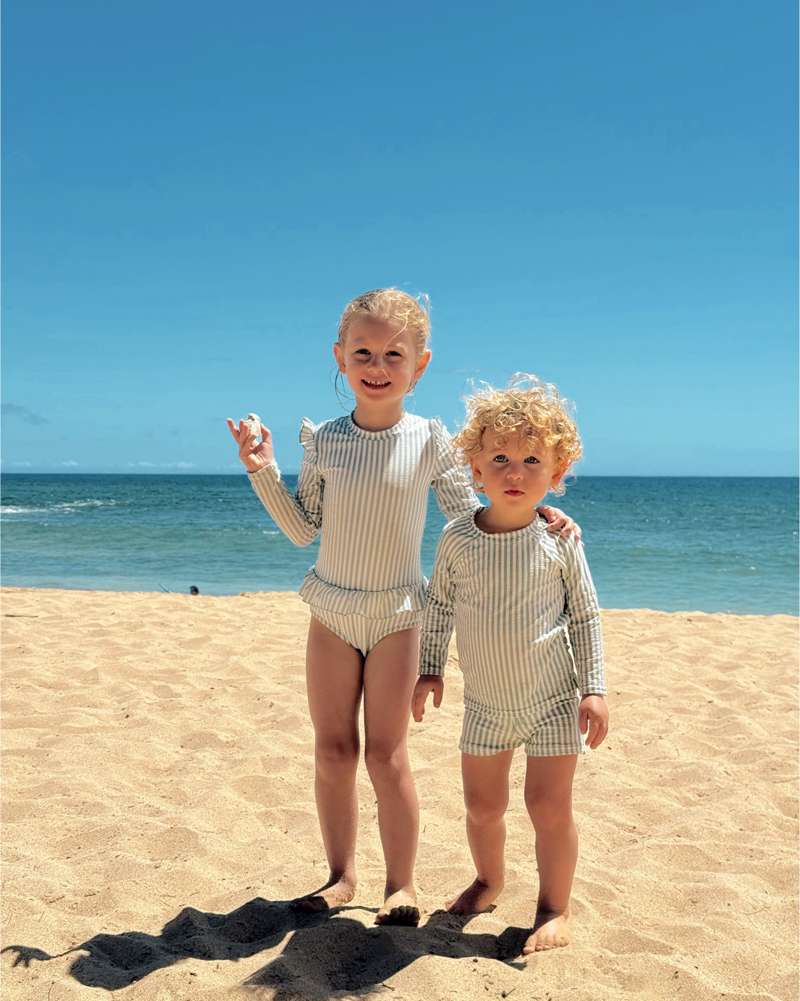 Matching seersucker suits for the kids—my favorite swimsuits we packed on our trip, and they were a hit everywhere we went! 🌞 

#LTKKids #LTKBaby #LTKSwim