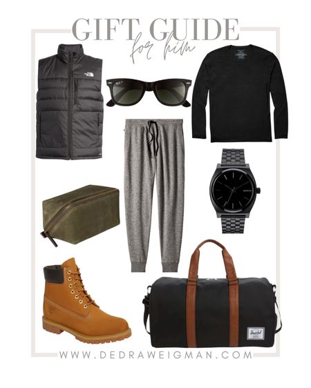 Gift guide for him! I am loving these gift options for the guys in your life! Duffel bag, travel bag, Tommy John lounge set, Timberland Boots, Nixon watch. All the things! 

#ltkgiftguide #giftsforhim #giftguide 

#LTKmens #LTKSeasonal #LTKHoliday