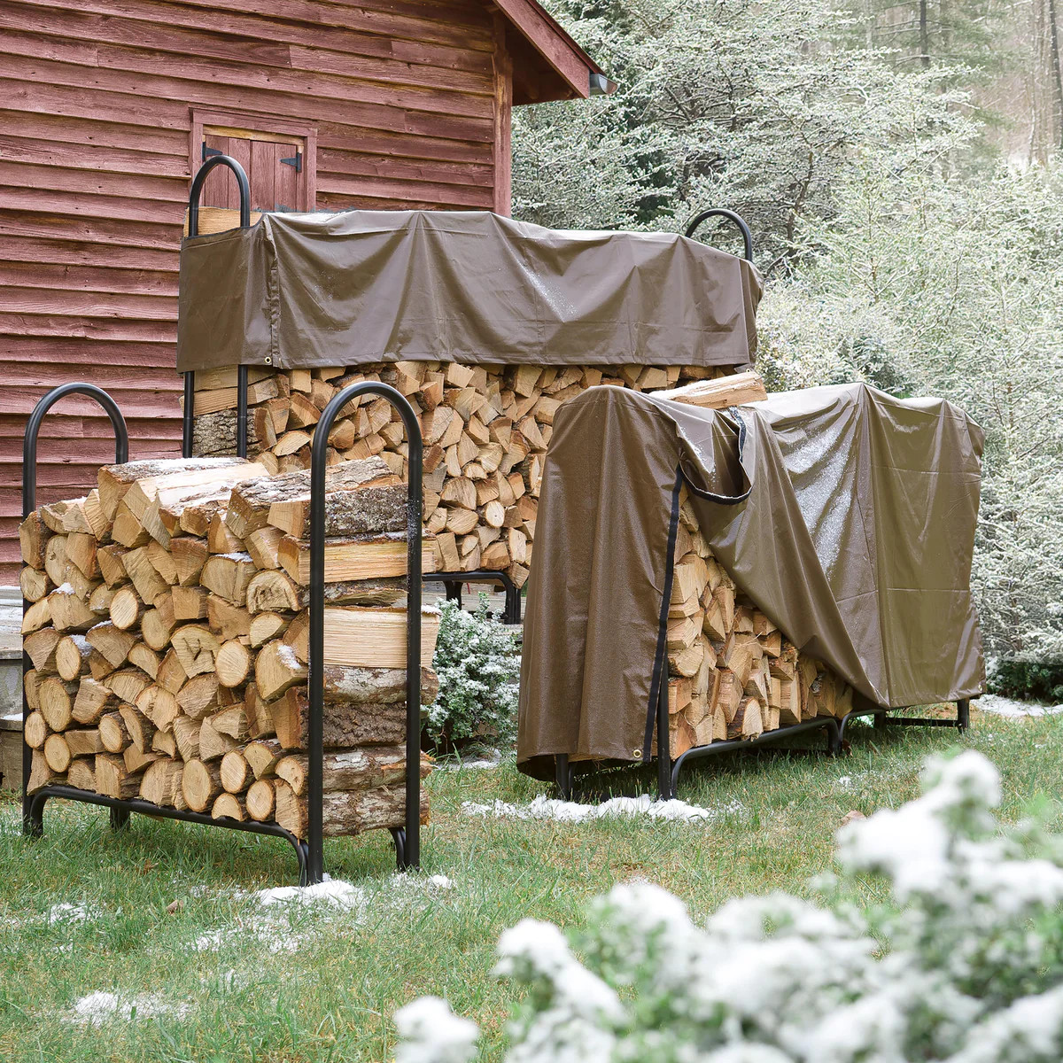 Medium Heavy-Duty Steel Log Rack | Plow & Hearth | Plow & Hearth