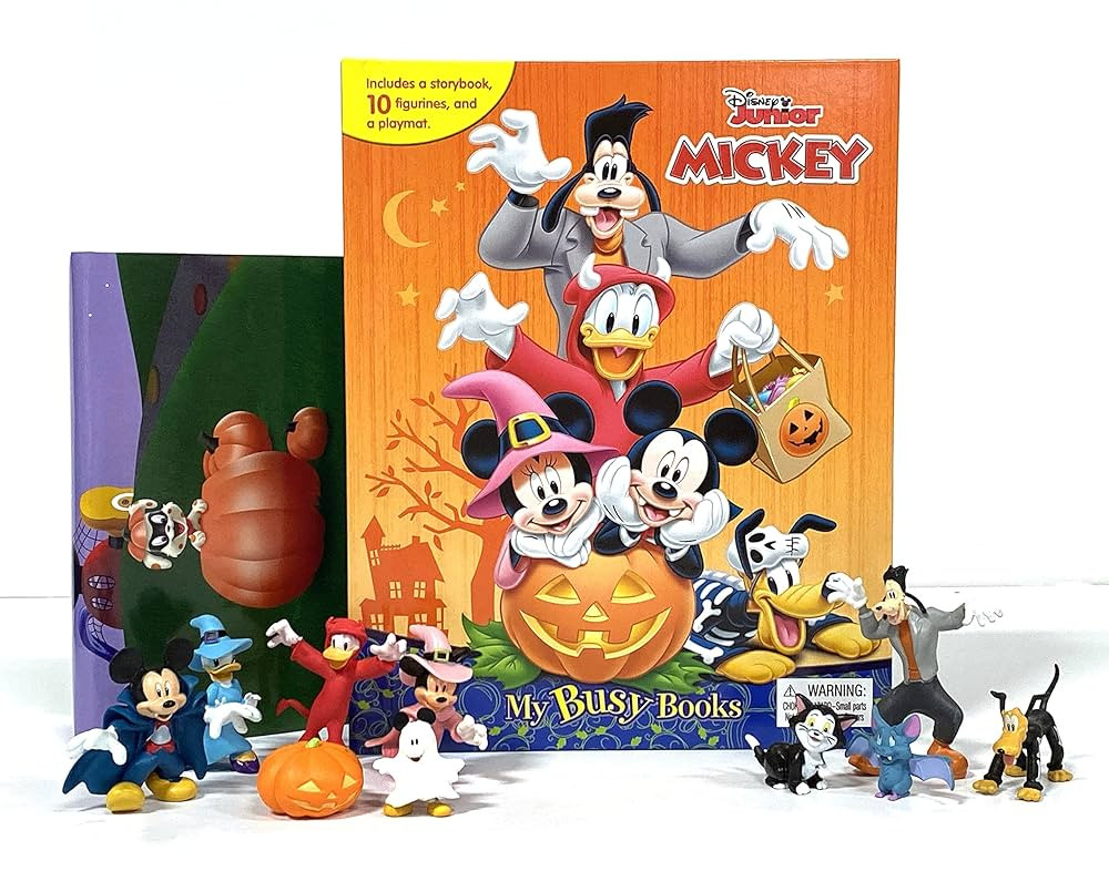 Disney Mickey Halloween My Busy Books - Storybook, 10 figurines, playmat | Amazon (US)