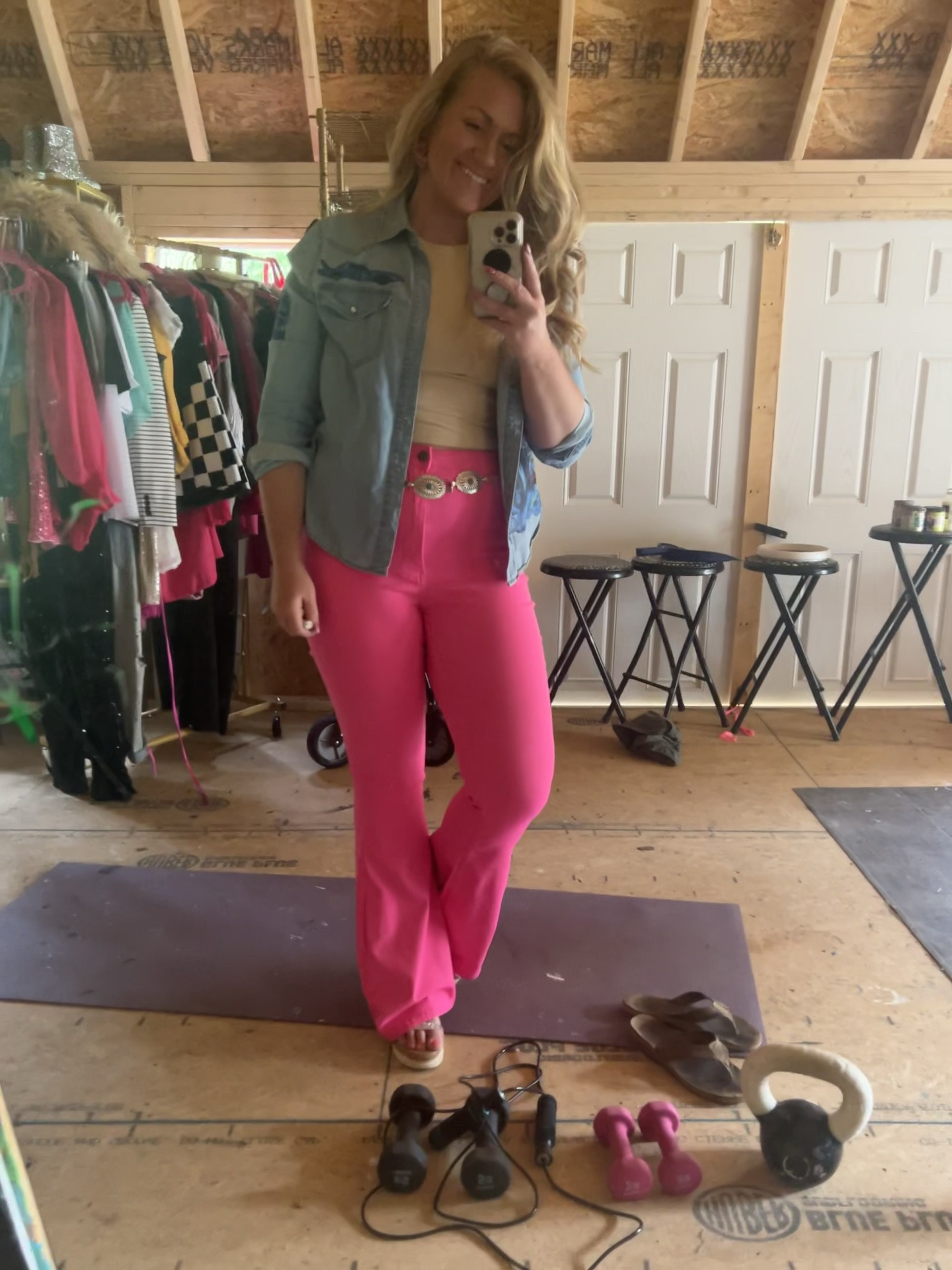 Birthday fit! 🩷
Jean shirt embellished with my paintings by @uncutgemsdesign.

#LTKunder100 #LTKGiftGuide #LTKFind