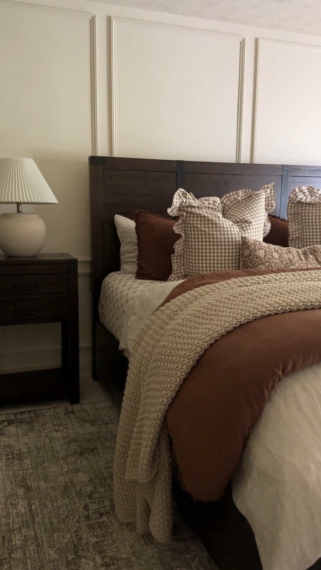 Before & after master bedroom 

Master bedroom, moody bedroom, black & brass ceiling fan, bedroom rug, bedroom lamp, bedding, knit blanket, bamboo shades 

#LTKVideo #LTKStyleTip #LTKHome