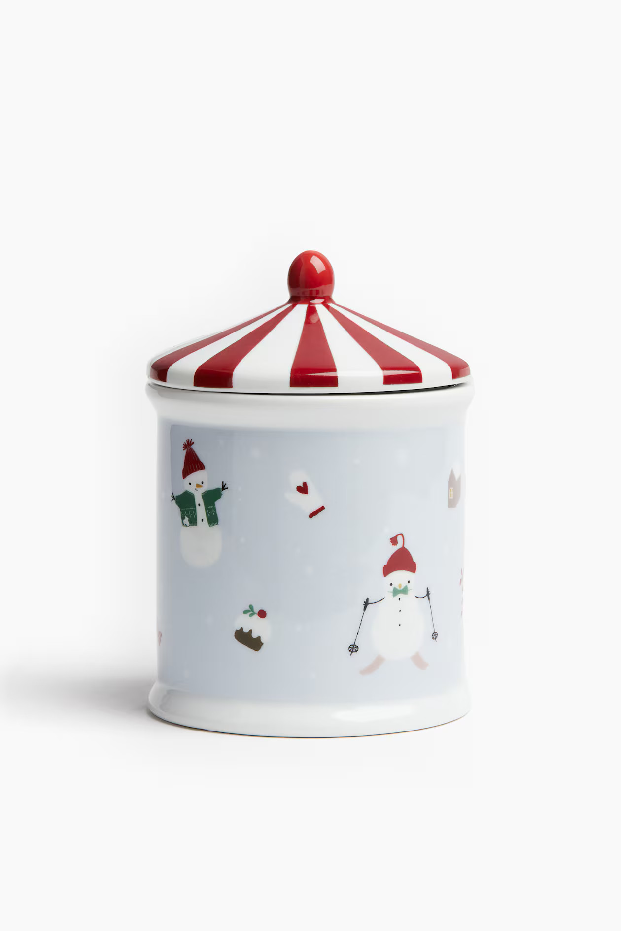 Porcelain Cookie Jar - Light blue/snowman - Home All | H&M US | H&M (US + CA)