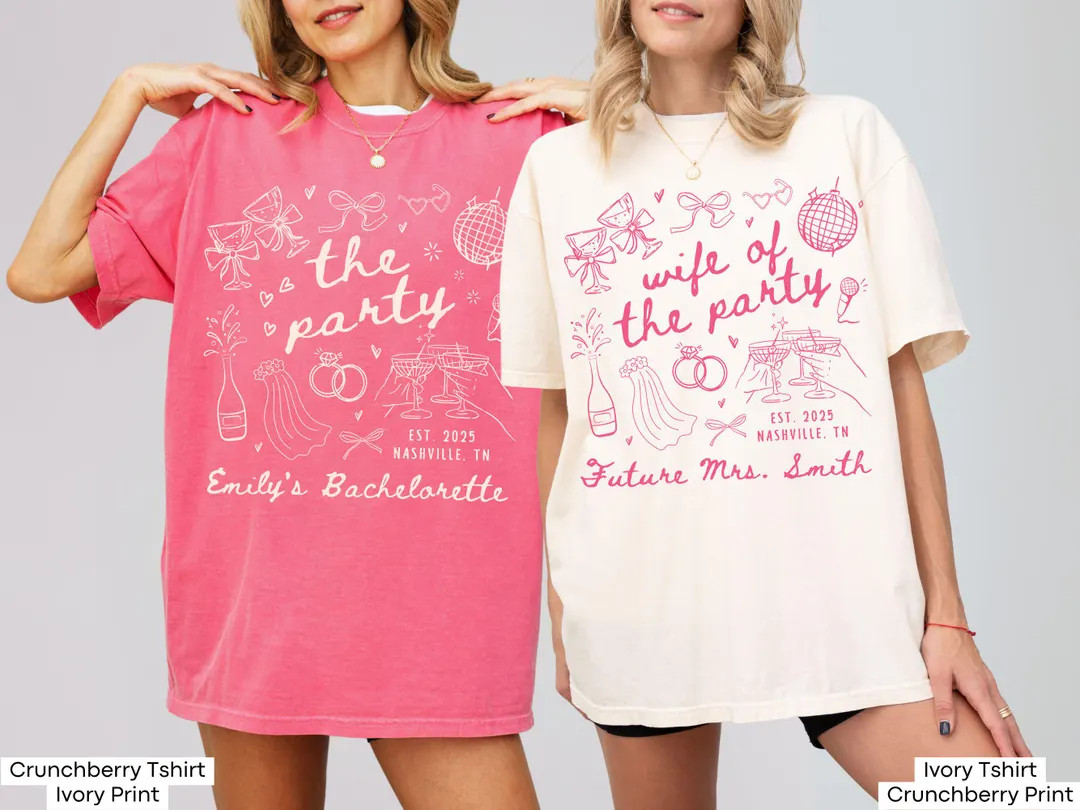 Comfort Colors® Wife of The Party Bachelorette Party Matching Shirts Custom Bachelorette Shirt P... | Etsy (US)