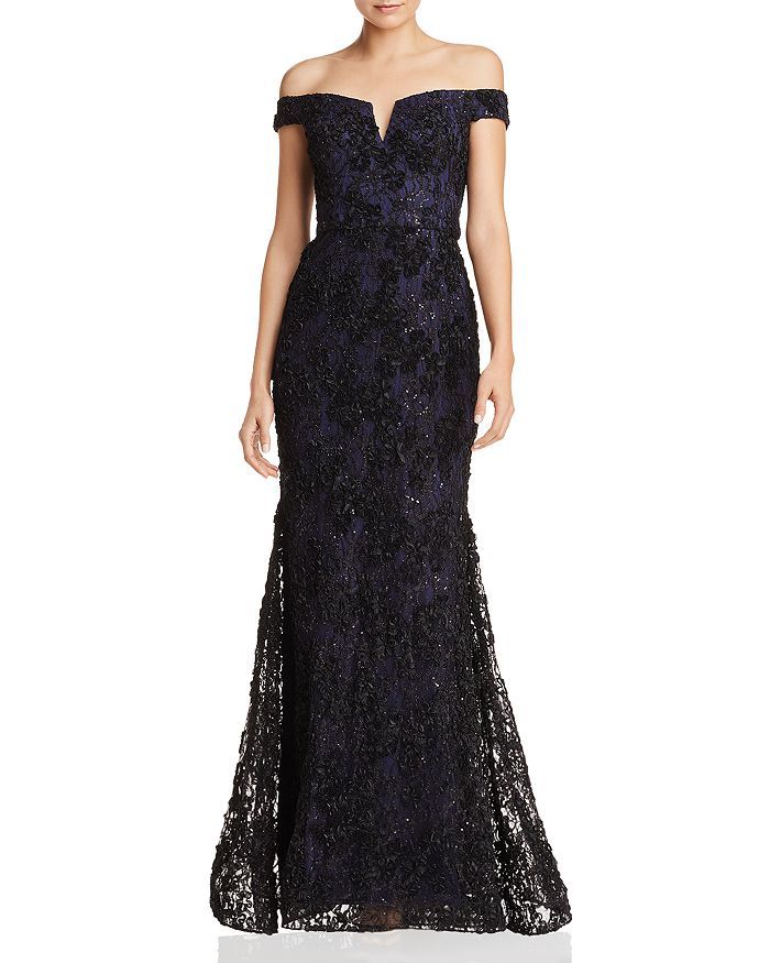 Off-the-Shoulder Embellished Lace Gown - 100% Exclusive | Bloomingdale's (US)