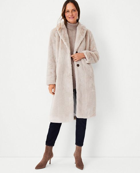 Faux Fur Cocoon Coat | Ann Taylor (US)