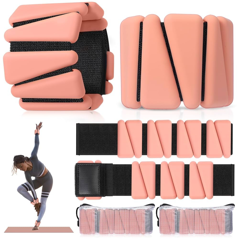 Vinsot Wrist Weights for Women Set of 4（4 Lbs）Adjustable Silicone Ankle Weight Bracelet for Y... | Amazon (US)