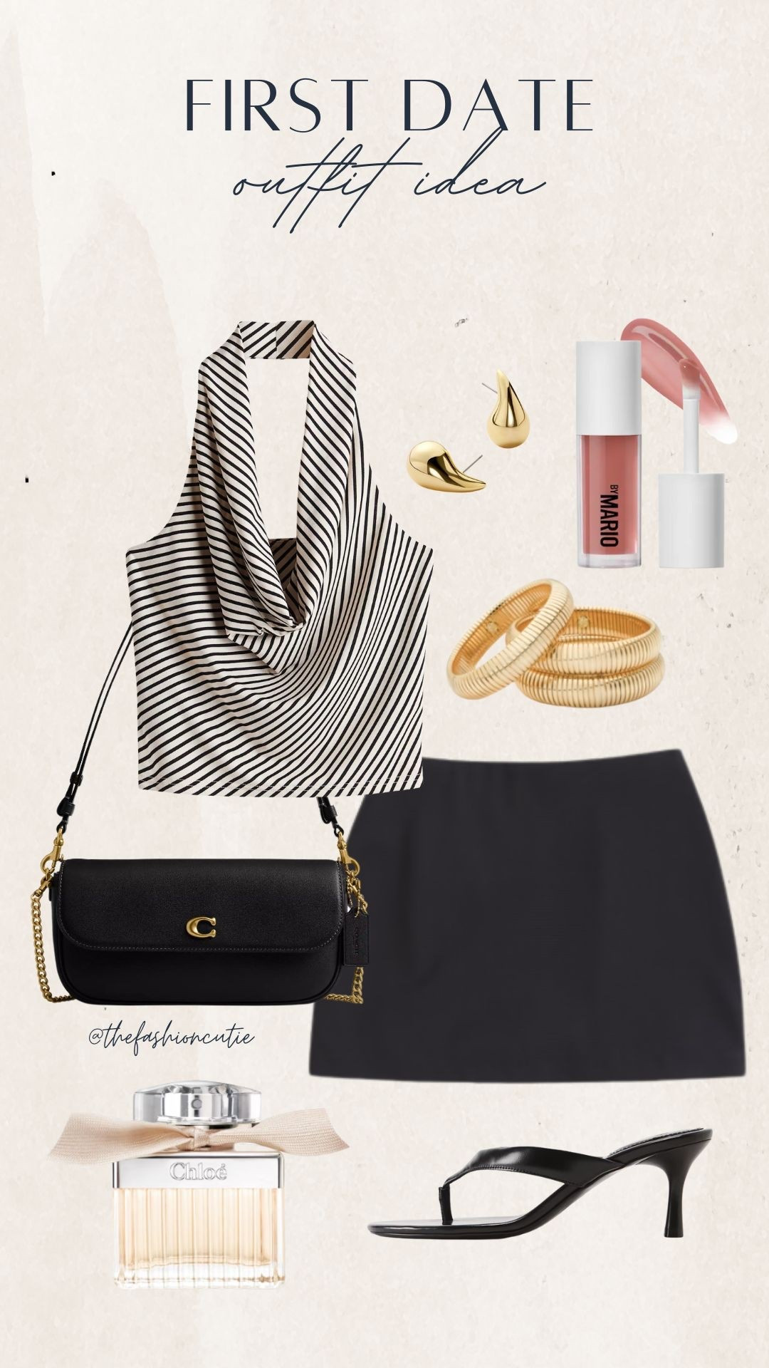 Date night ready in this timeless black-and-white combo. A striped halter top and mini skirt paired with heeled sandals and dainty accessories keep things feminine, chic, and confident.

#LTKShoeCrush #LTKFindsUnder100 #LTKStyleTip