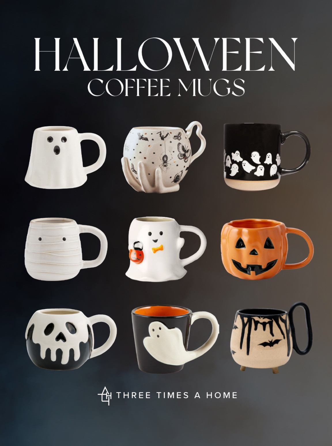 Halloween coffee mugs ☕️👻 🎃 

#LTKHome #LTKSeasonal