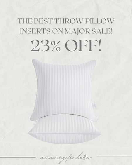 Oubonun 20 x 20 Throw Pillow Inserts, Firm and Fluffy Decorative Square Pillows for Couch Bed Sofa with Soft Cotton Cover White Cushion with Down Alternative Pack of 2

#LTKSaleAlert #LTKStyleTip #LTKParties