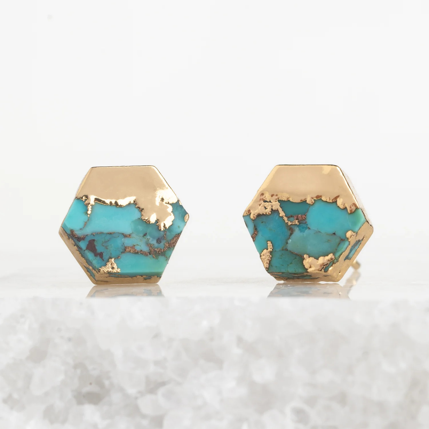 Oasis Turquoise and Gold Studs | Starfish Project